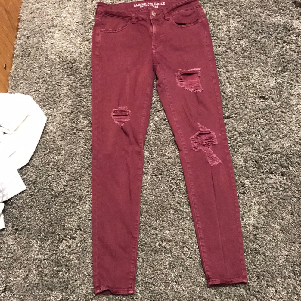 Maroon American Eagle Jeans